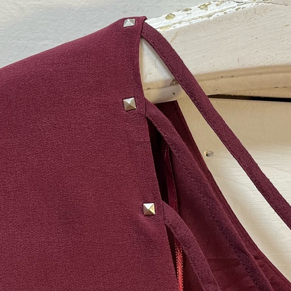 IKKS WOMEN – Burgundy Silk Dress/ tunic – Size 40 - Picture 7 of 10